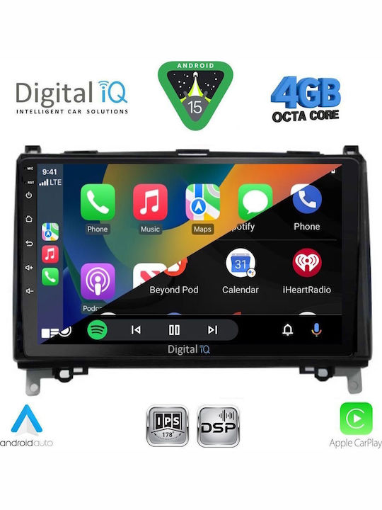 Digital IQ Car Audio System for Mercedes-Benz Sprinter / Vito 2007-2019 (Bluetooth/USB/WiFi/GPS/Apple CarPlay/Android Auto) with 9" Touch Screen