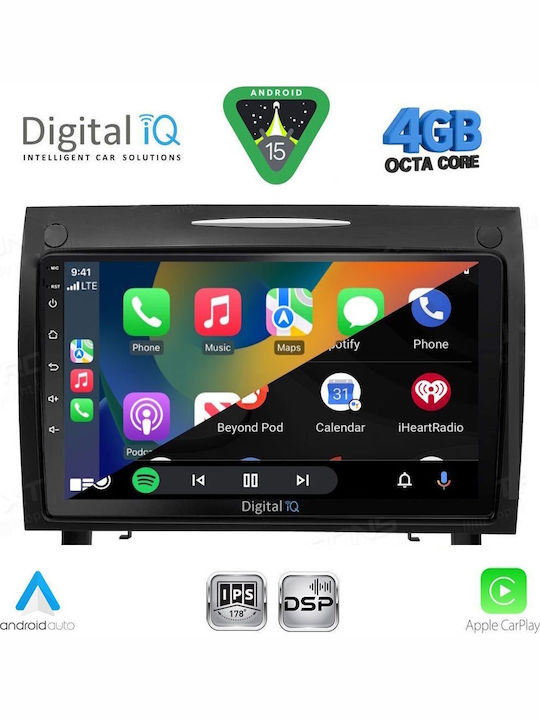 Digital IQ Car Audio System for Mercedes-Benz SLK 2004-2010 Bluetooth USB WiFi GPS Apple CarPlay Android Auto with 9" Touch Screen