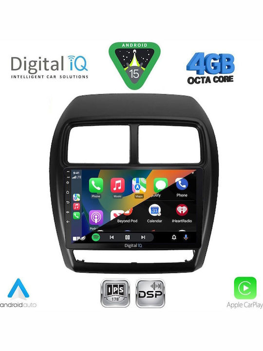 Digital IQ Car Audio System for Mitsubishi Asx 2020-2023 Bluetooth USB WiFi GPS Apple CarPlay Android Auto with 9" Touch Screen