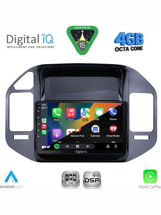Digital IQ Car Audio System for Mitsubishi Pajero 1999-2006 Bluetooth USB WiFi GPS Apple CarPlay Android Auto with 9" Touch Screen
