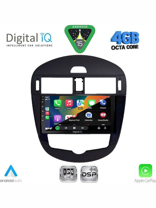 Digital IQ Auto-Audiosysteme für Nissan Pulsar 2014-2020 mit Klima (Bluetooth/USB/WiFi/GPS/Apple CarPlay/Android Auto) mit 9 Zoll Touchscreen