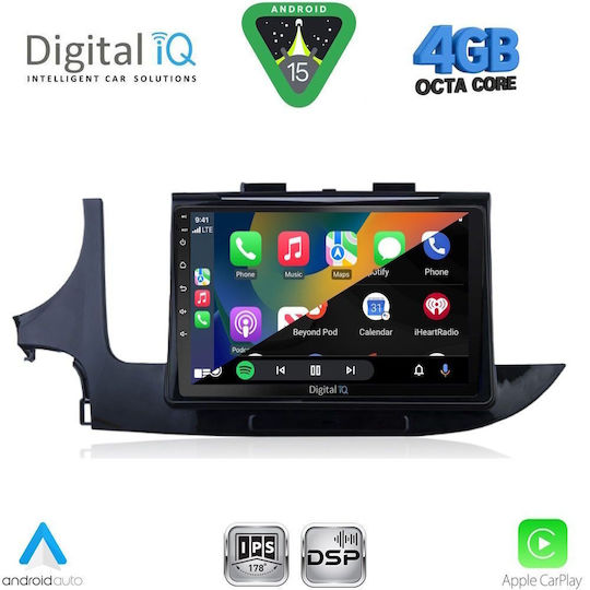 Digital IQ Ηχοσύστημα Αυτοκινήτου για Opel Mokka 2016-2021 (Bluetooth/USB/WiFi/GPS/Apple-Carplay/Android-Auto) με Οθόνη Αφής 9"