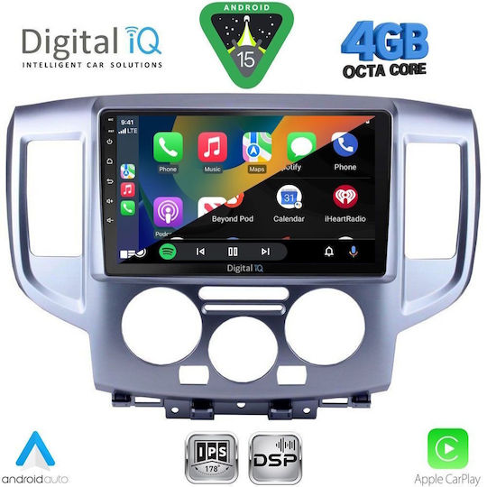 Digital IQ Ηχοσύστημα Αυτοκινήτου για Nissan NV200 2009-2020 (Bluetooth/USB/WiFi/GPS/Apple-Carplay/Android-Auto) με Οθόνη Αφής 9"