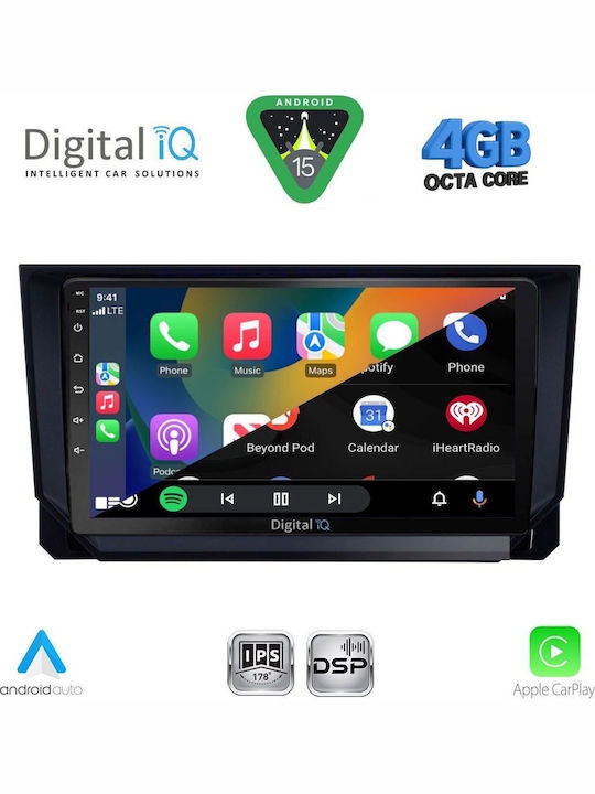 Digital IQ Car Audio System for Seat Arona / Ibiza 2018 (Bluetooth/USB/WiFi/GPS/Apple CarPlay/Android Auto) with 9" Touch Screen