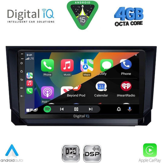 Digital IQ Ηχοσύστημα Αυτοκινήτου για Seat Arona / Ibiza 2018 (Bluetooth/USB/WiFi/GPS/Apple-Carplay/Android-Auto) με Οθόνη Αφής 9"