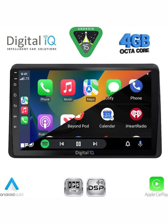 Digital IQ Car Audio System for Opel Movano Renault Master Nissan NV400 2020 Bluetooth USB WiFi GPS Apple CarPlay Android Auto with 10" Touch Screen