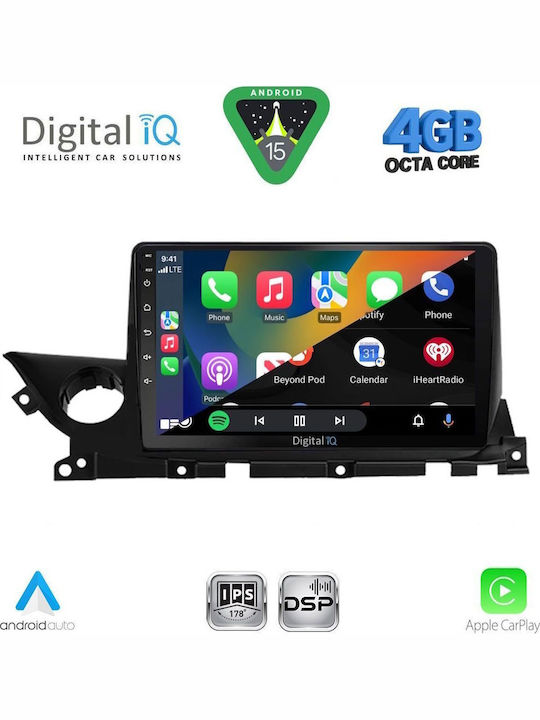 Digital IQ Car Audio System for Mazda 6 2017-2020 Bluetooth USB WiFi GPS Apple CarPlay Android Auto with 9" Touch Screen