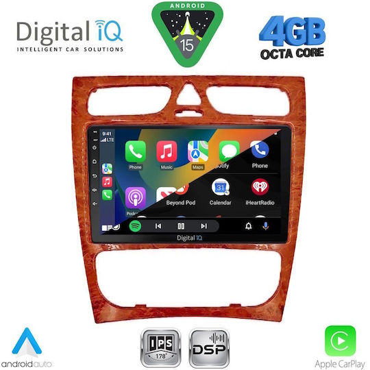 Digital IQ Ηχοσύστημα Αυτοκινήτου για Mercedes-Benz C Class Nissan Cherry 1999-2004 (Bluetooth/USB/WiFi/GPS/Apple-Carplay/Android-Auto) με Οθόνη Αφής 9"