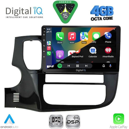 Digital IQ Car Audio System for Mitsubishi Outlander 2013-2020 Bluetooth USB WiFi GPS Apple CarPlay Android Auto with 10" Touch Screen