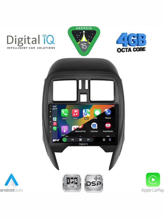 Digital IQ Car Audio System for Nissan Micra 2014-2017 Bluetooth USB WiFi GPS Apple CarPlay Android Auto with 9" Touch Screen