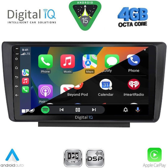 Digital IQ Car Audio System for Skoda Octavia 2005-2012 with Clima Bluetooth USB WiFi GPS Apple CarPlay Android Auto with 9" Touch Screen