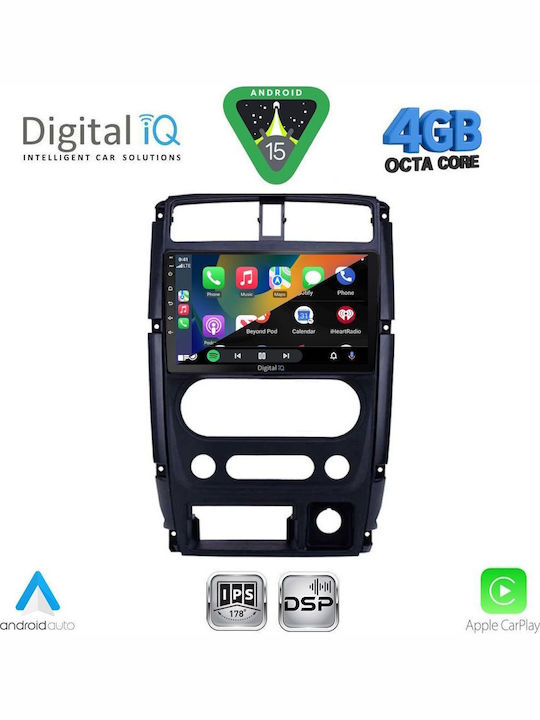 Digital IQ Car Audio System for Suzuki Jimny 2007-2017 Bluetooth USB WiFi GPS Apple CarPlay Android Auto with 9" Touch Screen