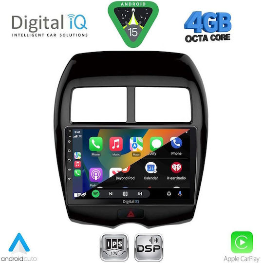Digital IQ Ηχοσύστημα Αυτοκινήτου για Peugeot 4008 Mitsubishi Asx 2009 (Bluetooth/USB/WiFi/GPS/Apple-Carplay/Android-Auto) με Οθόνη Αφής 10"