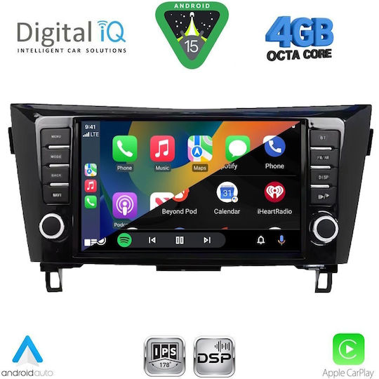 Digital IQ Ηχοσύστημα Αυτοκινήτου για Nissan Qashqai / X-Trail 2014-2021 (Bluetooth/USB/WiFi/GPS/Apple-Carplay/Android-Auto) με Οθόνη Αφής 9"
