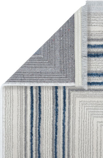 SteweHome Χαλί Διάδρομος Γκρι Και Μπλε 80x300cm
