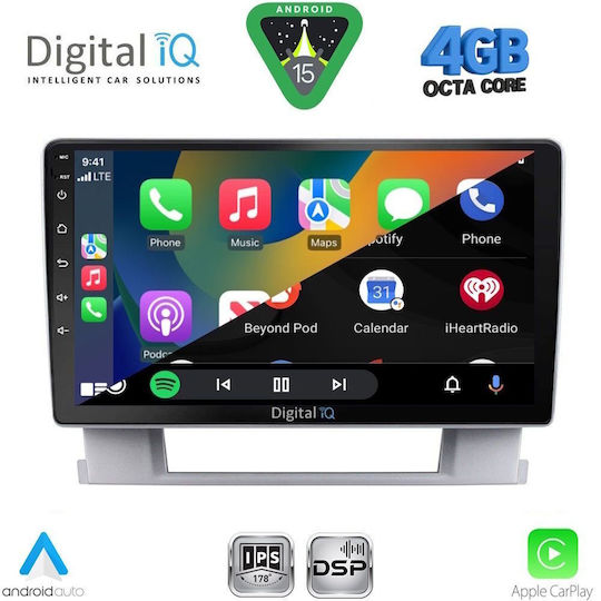 Digital IQ Ηχοσύστημα Αυτοκινήτου για Opel Astra 2010-2015 (Bluetooth/USB/WiFi/GPS/Apple-Carplay/Android-Auto/CD) με Οθόνη Αφής 9"