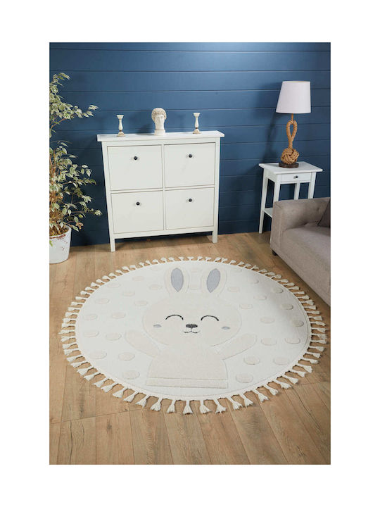 SteweHome Covor Pentru Copii Din Bumbac Bej Tăiat La Dimensiune Lățime 160cm 160x160cm
