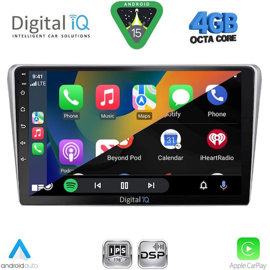 Digital IQ Car Audio System for Toyota Avensis 2003-2009 Bluetooth USB WiFi GPS Apple CarPlay Android Auto with 9" Touch Screen