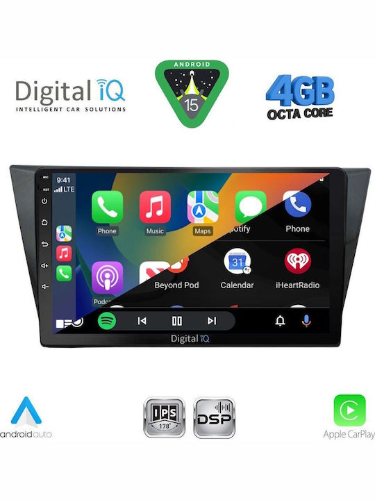 Digital IQ Car Audio System for Volkswagen Tiguan 2016 with Clima (Bluetooth/USB/WiFi/GPS/Apple CarPlay/Android Auto) with 10" Touch Screen