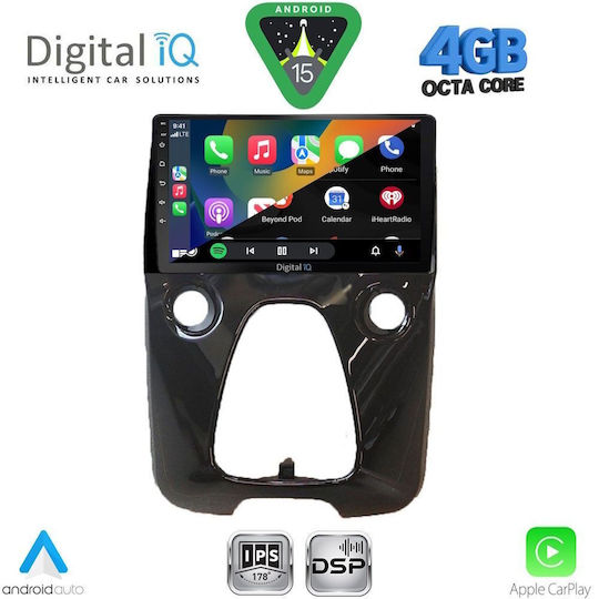 Digital IQ Ηχοσύστημα Αυτοκινήτου για Toyota Aygo 2014-2022 με A/C (Bluetooth/USB/WiFi/GPS/Apple-Carplay/Android-Auto) με Οθόνη Αφής 10"