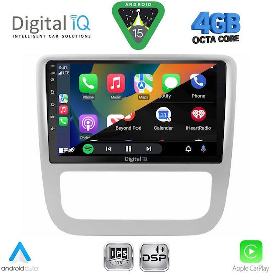 Digital IQ Car Audio System for Volkswagen Eos / Scirocco 2006 with Clima (Bluetooth/USB/WiFi/GPS/Apple CarPlay/Android Auto) with 9" Touch Screen