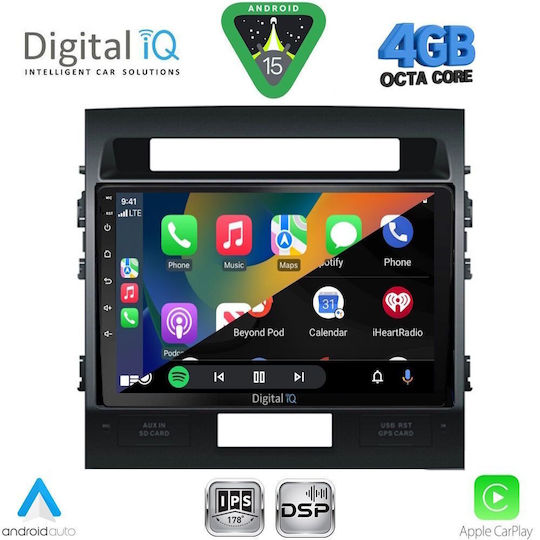 Digital IQ Ηχοσύστημα Αυτοκινήτου για Toyota Land Cruiser 2008-2015 (Bluetooth/USB/WiFi/GPS/Apple-Carplay/Android-Auto) με Οθόνη Αφής 10"