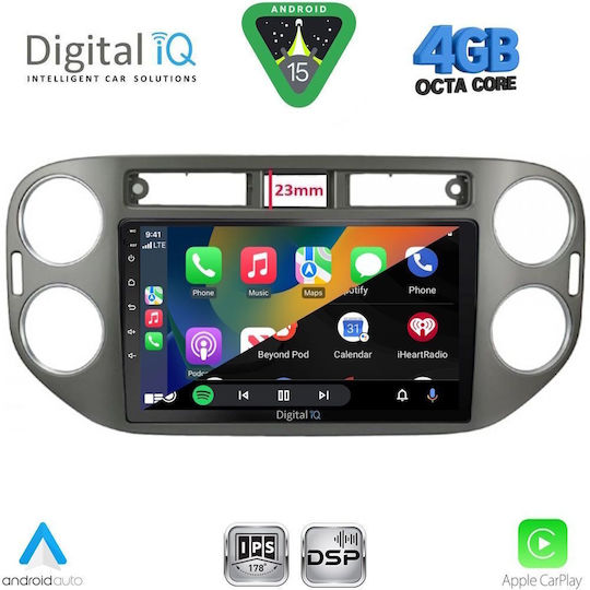 Digital IQ Ηχοσύστημα Αυτοκινήτου για Volkswagen Tiguan 2011-2016 με Clima (Bluetooth/USB/WiFi/GPS/Apple-Carplay/Android-Auto) με Οθόνη Αφής 9"