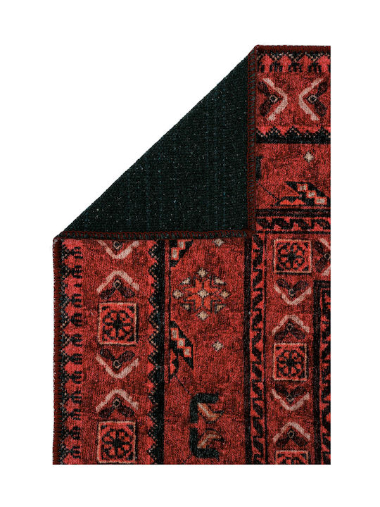 SteweHome Rectangular Burgundy Rug 95x250cm