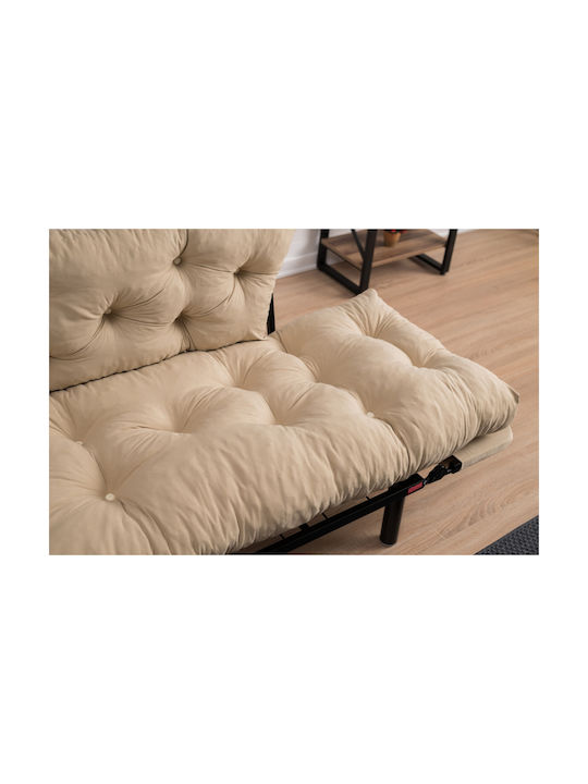 Tonne Διθέσιος Καναπές Κρεβάτι Μπεζ 155x70x85εκ.