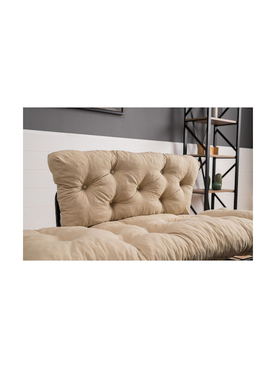 Tonne Διθέσιος Καναπές Κρεβάτι Μπεζ 155x70x85εκ.