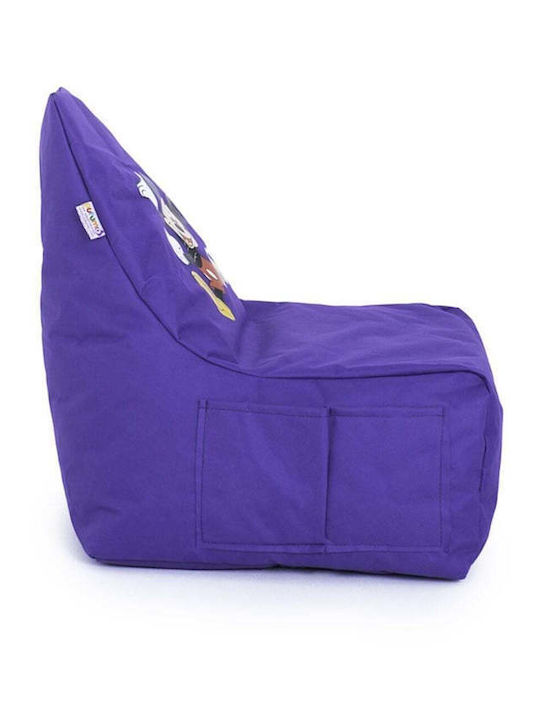 Kids Beanbag Purple 35x40x60cm