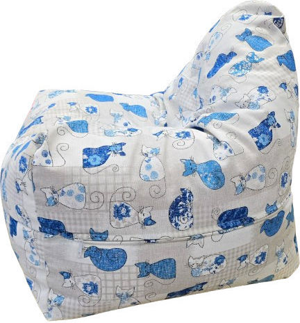Kids Chair Pouf 50x50x30cm Blue Kids Chair Pouf 50x50x30cm Blue