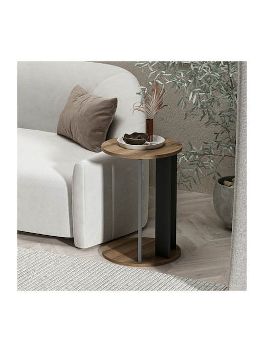 Rundes Beistelltisch Flora Holz Braun M64xT34xH64cm
