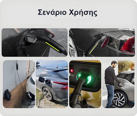 Junsun Tragbarer Einphasiger Ladegerät 7kW mit Integriertem Kabel 5m Typ 2