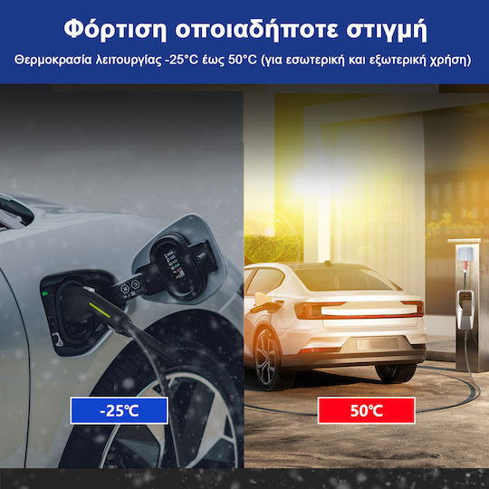 Junsun Încărcător Portabil Trei Faze 11kW cu Cablu Încorporat 6m Tipul 2