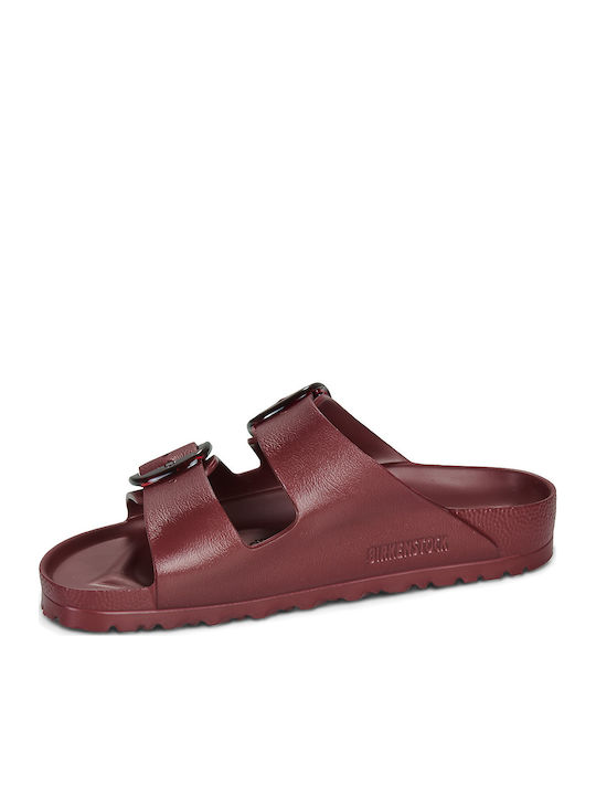 Arizona Big Buckle Flip Flops in Burgundy Colour