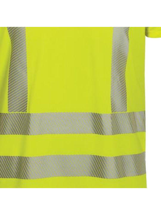 Kprime T-Shirt Εργασίας Κίτρινο με Ανακλαστικές Ταινίες