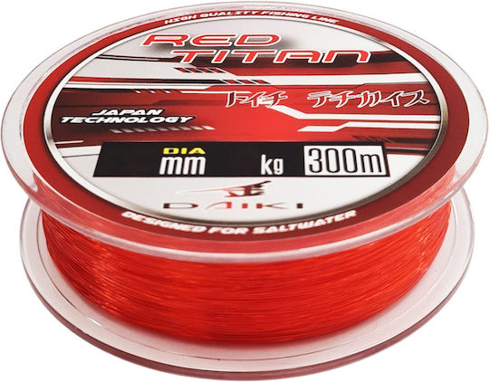 Πετονιά Daiki Red Titan 300 Μ 0,37 Χιλ 17 Κιλά
