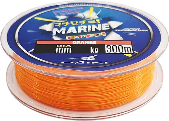Πετονιά Daiki Marine Orange 300 Μ 0,25 Χιλ 8 Κιλά