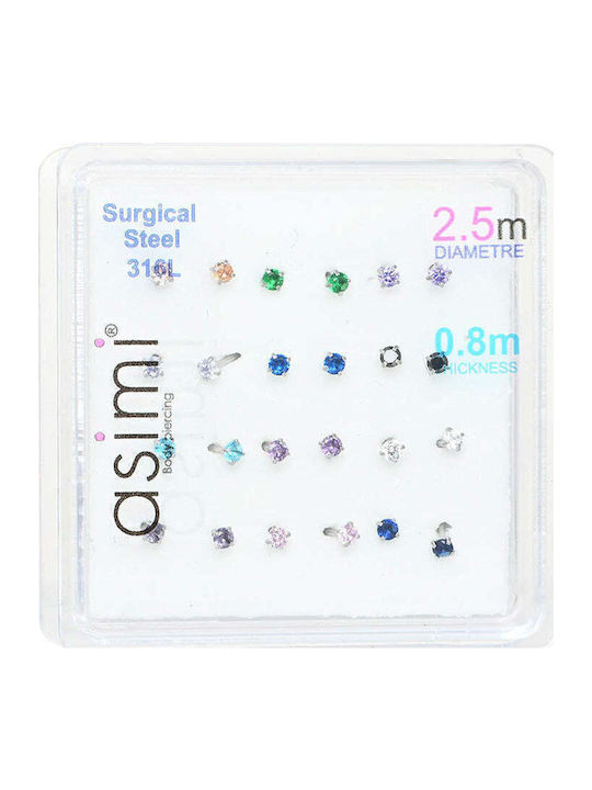 Asimi Body Piercing Σκουλαρίκι Μύτης 7 x 2.5mm