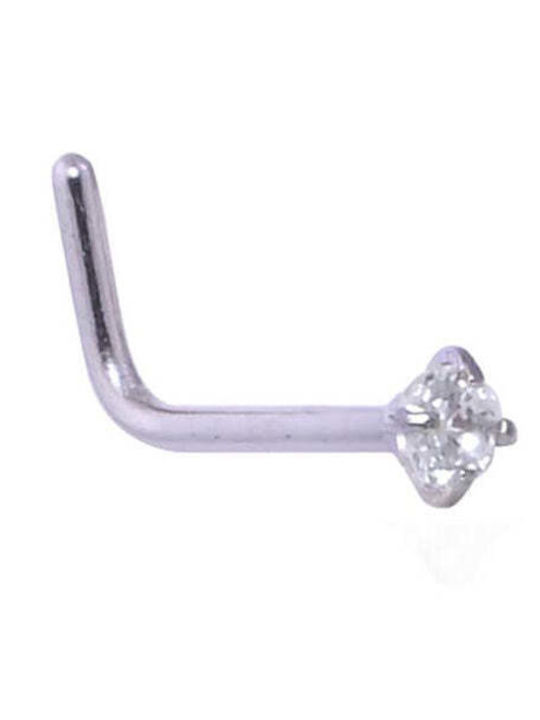 Asimi Body Piercing Σκουλαρίκι Μύτης από Ατσάλι 7 x 2mm Ασημί