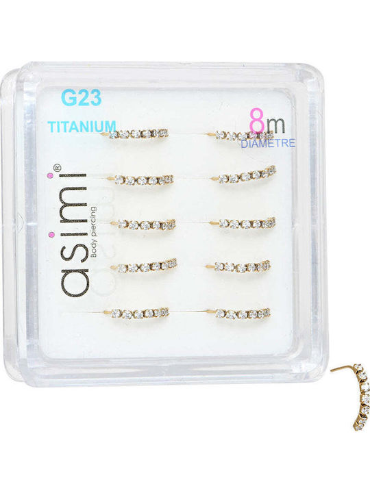 Asimi Body Piercing Σκουλαρίκι Κρικάκι Μύτης 8 x 0.6mm Asimi Body Piercing Σκουλαρίκι Κρικάκι Μύτης 8 x 0.6mm