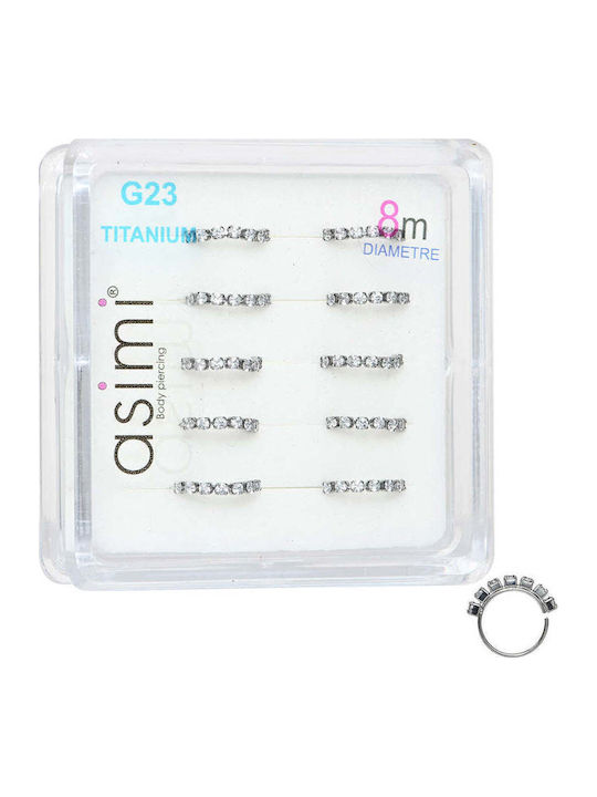 Asimi Body Piercing Σκουλαρίκι Κρικάκι Μύτης 8 x 0.6mm Asimi Body Piercing Σκουλαρίκι Κρικάκι Μύτης 8 x 0.6mm