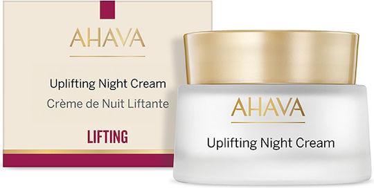 Ahava Uplifting Night Face Cream for Moisturizing & Anti-aging with Aloe Vera & Peptides 50ml