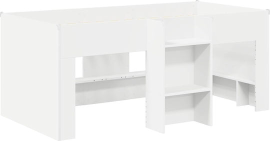 Kinderbett Hochbett Einzel Weiß