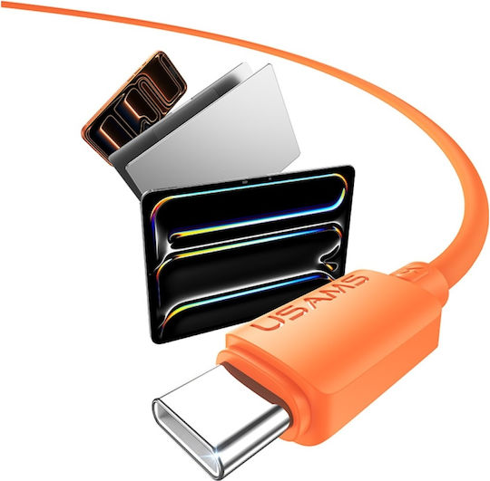 Usams Cablu USB 2.0 USB-C Mascul - USB-C 30W Alb SJ788USB02