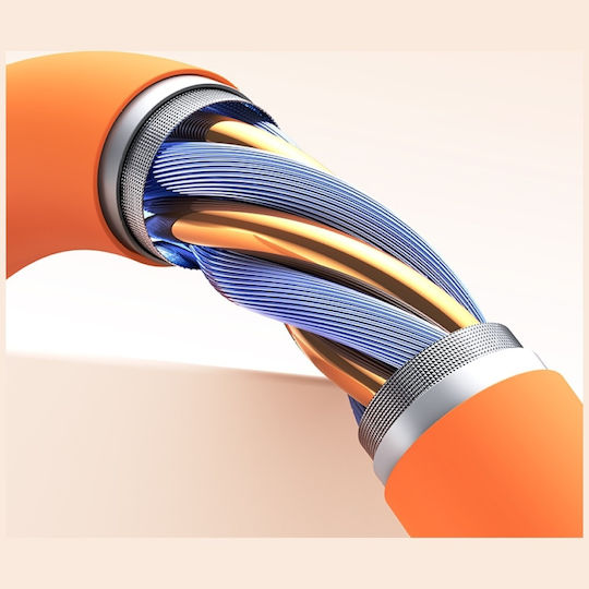 Usams USB 2.0 Cable USB-C Male - USB-C 30W Orange SJ788USB03