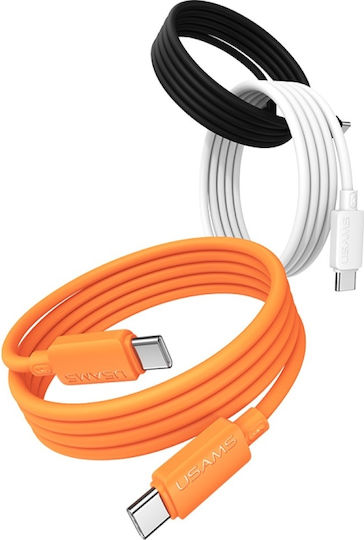 Usams USB 2.0 Cable USB-C Male - USB-C 30W Orange SJ788USB03