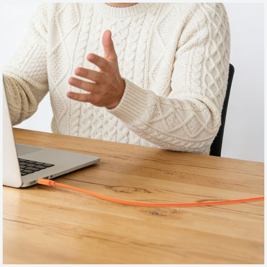 Usams USB 2.0 Cable USB-C Male - USB-C 30W Orange SJ788USB03