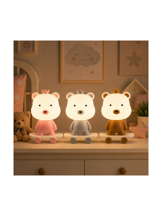 My Home Luxury LED Kinder Tischlampe Rosa 29,5x18,5x15cm